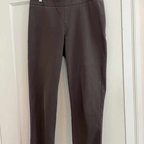 Pure Collection Pants - PURE Collection Cropped Grey Cotton Pants